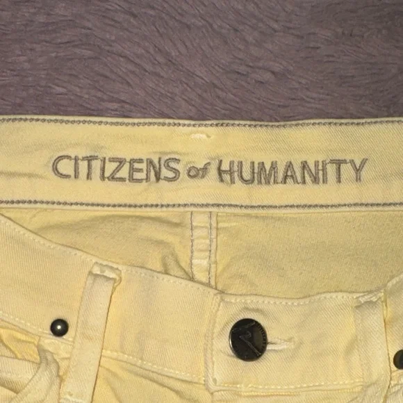 Citizens Of Humanity pastel light Yellow Skinny Jeans size 26 women’s pants - Picture 8 of 8